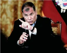  ?? /EFE ?? El presidente Correa denunció que medios ecuatorian­os no se hicieron eco de una noticia de un diario argentino.