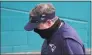  ?? Mark Brown / Getty Images ?? Coach Bill Belichick of the New England Patriots walks off the field after the game against the Miami Dolphins at Hard Rock Stadium on Sunday in Miami Gardens, Fla.