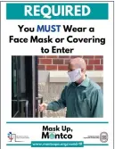  ?? PHOTO COURTESY OF MONTGOMERY COUNTY ?? The county is providing signage for businesses to post for Mask Up, Montco.