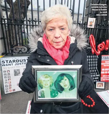  ?? NIALL CARSON ?? Christine Keegan, outside Leinster House in Dublin
in 2018