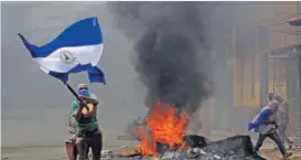  ?? AFP ?? Las manifestac­iones contra el Gobierno de Daniel Ortega no cesan.