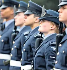  ??  ?? Leading Aircraftma­n Georgia Sandover, 19, graduated at RAF Honington in Suffolk, the first woman gunner in the 78-year history of the RAF Regiment.