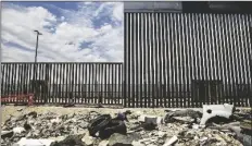  ?? LOANED PHOTO ?? TRASH COLLECTS ALONG THE BORDER FENCE at San Luis, Ariz. San Luis resident Gary Snyder is organizing a litter pickup effort on Sunday and is seeking volunteers.