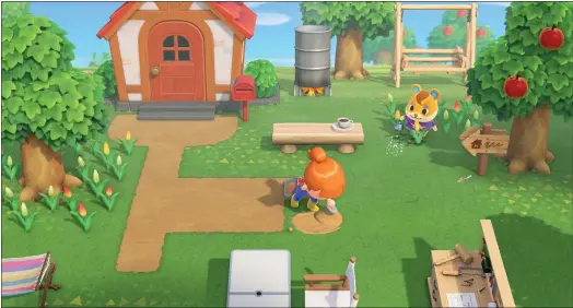  ?? NINTENDO ?? “Animal Crossing: New Horizons” lets players design new worlds and share their creations with friends.