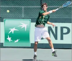  ?? REG CALDECOTT ?? REACHING FOR THE STARS: Lloyd Harris believes the Davis Cup can benefit his career.