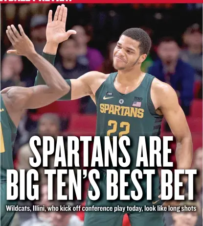  ??  ?? Versatile guard Miles Bridges leads a talented Michigan State squad that likely has the best shot of winning the Big Ten title. | AP