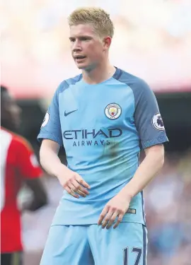  ?? Picture: Getty Images ?? MODEST. Manchester City’s Kevin de Bruyne is keeping his feet on the ground after a blistering start to the season.