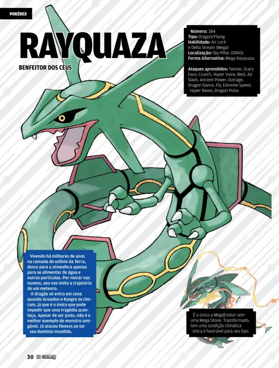 Rayquaza, Pokédex