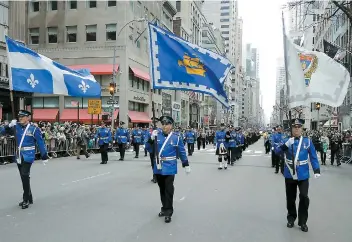  ??  ?? En mars 2015, l’unité d’apparat de la police de Québec avait été invitée à participer au défilé de la Saint-patrick dans la mythique 5e Avenue de New York.