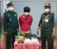  ?? POLICE ?? Police arrest a man with drugs in Kampong Cham province earlier this month.