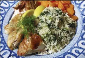  ?? SARA MOULTON VIA AP ?? A Greek-style rice pilaf served with chicken