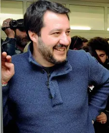  ??  ?? Successo Il segretario federale della Lega Matteo Salvini, 44 anni