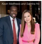  ??  ?? Kevin Matthews and Sabrina Ho