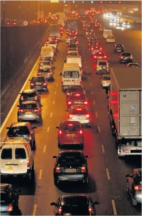  ??  ?? > The northbound Aston Expressway is Birmingham’s worst bottleneck
