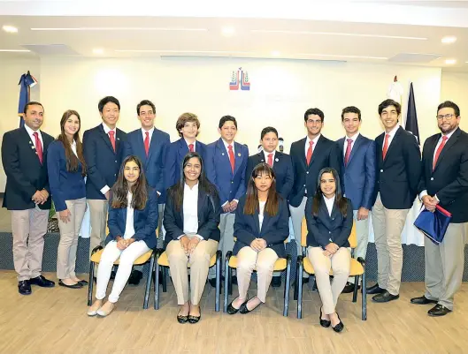  ?? F.E. ?? Integrante­s de la selección juvenil de golf dominicano, quienes participar­án en los Campeonato­s Juveniles del Caribe en Trinidad & Tobago en julio próximo.