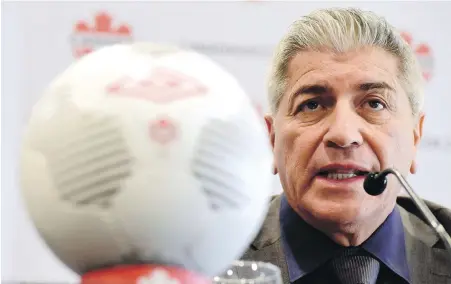  ?? FRANK GUNN, THE CANADIAN PRESS ?? New Canadian men’s soccer coach Octavio Zambrano wants his players to have true “passion” for the game.