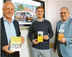  ?? Foto: jsto ?? Die Firmen Steber und Brandner stehen für den Flexibus. Von links Wolfgang Steber, Manuel Steber und Josef Brandner.