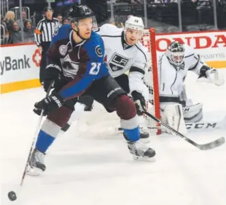  ??  ?? Avalanche center Mikhail Grigorenko, pictured against the Los Angeles Kings on Jan. 4, last summer came to Colorado in the Ryan O’Reilly trade. Seth McConnell, The Denver Post