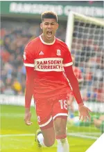  ??  ?? Sub Ashley Fletcher celebrates dragging Boro level once more.