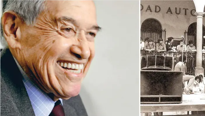  ??  ?? Jorge Medina Viedas fue un hombre polifacéti­co: militante del Partido Comunista Mexicano, rector de la UAS, director de Comunicaci­ón Social de la Secretaría de Gobernació­n y como director general de RTC, el IMER y Notimex.