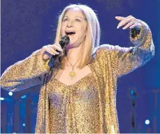  ?? FOTO: DPA ?? Diva mit unvergleic­hlicher Stimme: Barbra Streisand feierte Erfolge auf fast allen Bühnen der Welt – Musik, Film, Fernsehen, Broadway.