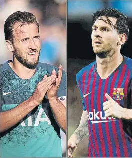  ?? FOTO: AP/MORATA ?? Harry Kane y Leo Messi serán las estrellas del Tottenham-Barça de mañana