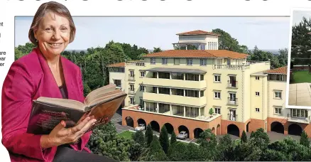  ??  ?? SECLUDED: The Azaleas complex in Dorset. Left: Renaissanc­e resident Sheila Lock reads one of the books from the library she runs in West Sussex, and the roof terrace at the Stokes Lodge developmen­t in Surrey, right