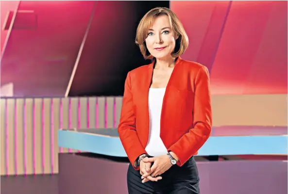  ??  ?? High profile: Sian Williams is one of the two main anchors for 5 News – and both are female