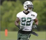  ?? JULIO CORTEZ — THE ASSOCIATED PRESS FILE ?? In this May 23 photo, the New York Jets’ Matt Forte runs a drill during the NFL football practice in Florham Park, N.J. When some Jets fans suggest the team is tanking the upcoming season, or, should, to get a high draft pick next spring, the veteran...