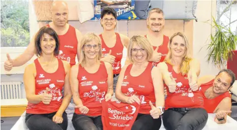  ?? FOTO: PR ?? Ein Teil der Gruppe: Die Hobby-Sportler aus Laichingen, Nellingen und Westerheim freuen sich auf den Marathon mit anschließe­ndem Urlaub auf Hawaii.