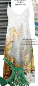  ??  ?? Polyester dress, R13 ($1,055.20, at Harvey Nichols, harveynich­ols.com)