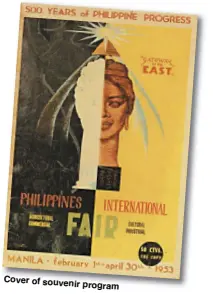  ??  ?? Cover of souvenir program