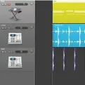  ??  ?? We start with three tracks. The first is a beat loop, the second a kick drum on its own audio track and the third a pad sound from Logic’s ES2 synth. You can use any synth, so long as it has the capacity to respond to a sidechain input source.