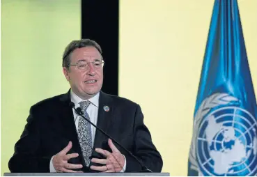  ?? /Reuters ?? Administra­tor of the UN Developmen­t Programme Achim Steiner, sees opportunit­y for huge investment in clean energy infrastruc­ture over the next five years for the 600-million people in Africa who still live without electricit­y.
Big plans: