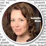  ??  ?? Isabelle Blais