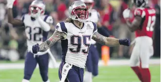  ?? PATRICK SMITH/GETTY IMAGES/FILES ?? Chris Long of the New England Patriots is no fan of the proposed bill.
