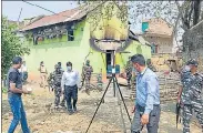  ?? ANI ?? CBI team conducts investigat­ion in the Birbhum .