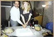  ?? FAMILY HANDOUT PHOTOGRAPH ?? Albert and Connie Bensusen on their wedding day, Feb. 7, 1989. “These outfits we were wearing at the wedding,” she said, “that’s what we were wearing when we met.”