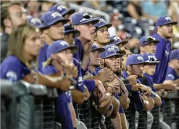  ?? Associated Press ?? TCU advanced to the College World Series last season.