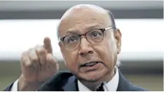  ?? THE ASSOCIATED PRESS FILES ?? Khizr Khan speaks on Capitol Hill in Washington in February.