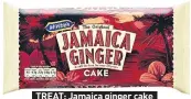  ??  ?? TREAT: Jamaica ginger cake