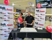  ??  ?? CAKE FOR MAKANA: Not forgetting our readers and advertiser­s in Grahamstow­n, TotT staff Louise Knowles and Mitch Haupt also handed out cake for our 20th birthday celebratio­ns at Pick n Pay, Peppergrov­e Mall