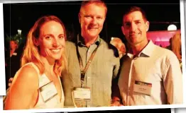  ?? ?? SARAH
Clark from Holland Clarke & Beatson with Andrew Bowman of NZ Travel Brokers and Jason Worth of Oceania Cruises.