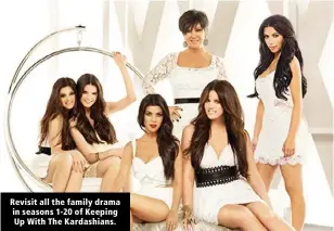  ?? ?? Revisit all the family drama in seasons 1-20 of Keeping Up With The Kardashian­s.