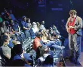  ??  ?? A clown entertains the crowd during Saturday’s performanc­e of Circo Hermanos Vazquez.