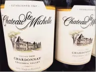  ?? Frank Whitman / For Hearst Connecticu­t Media ?? Washington Chardonnay, like this Chateau Ste Michelle example, can offer better value than Napa and Sonoma.