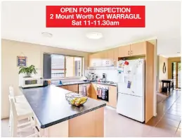  ??  ?? OPEN FOR INSPECTION 2 Mount Worth Crt WARRAGUL Sat 11-11.30am