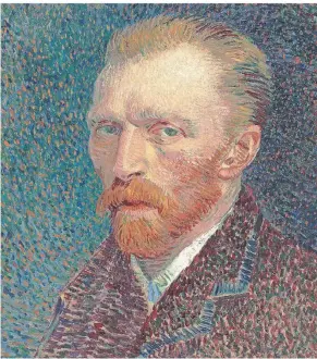  ?? FOTO: STÄDEL ?? Vincent van Gogh, Selbstport­rät (1887; Öl auf Malpappe, montiert auf parkettier­ter Holztafel, 41 x 32,5 Zentimeter), aus dem Art Institute of Chicago, Joseph Winterboth­am Collection.
