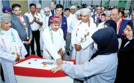  ??  ?? The world-class cotton yarn production facility in Sohar was officially commission­ed by H E Sheikh Abdullah bin Nasser bin Abdullah al Bakri, Minister of Manpower