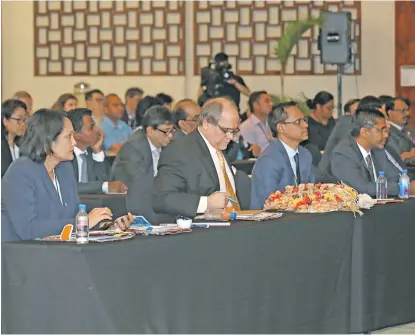  ?? Photo: Office of Attorney-General ?? Delegates at the 4th Asia Pacific (ABU) Media Summit on Climate Change and Disaster Risk Reduction currently underway at the Sheraton Fiji Resort on Denarau, island in Nadi.